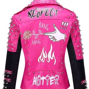 Faux Leather Punk Rider's Jacket